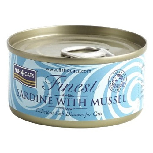 FISH4CATS Konzerva Sardina sa skoljkama 70g