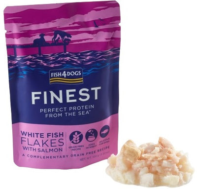 FISH4DOGS Finest Flakes, fileti bijele ribe s lososom, bez zitarica, 100g