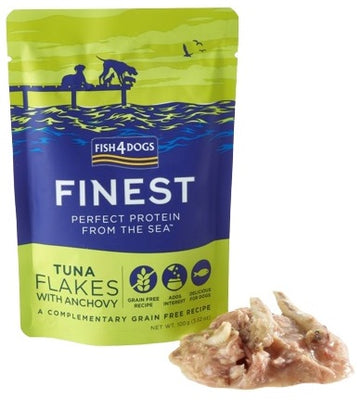 FISH4DOGS Finest Flakes, fileti tunjevine s incunima, bez zitarica, 100g