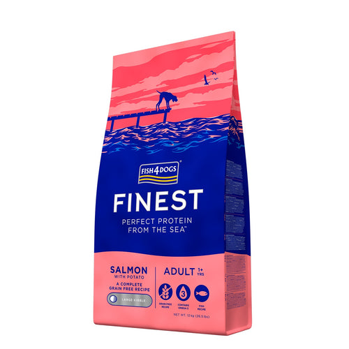 FISH4DOGS Finest Large, losos i krumpir, bez zitarica, 12kg