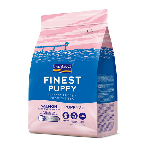 FISH4DOGS Finest Large PUPPY, Losos i batat, bez zitarica, 1,5kg