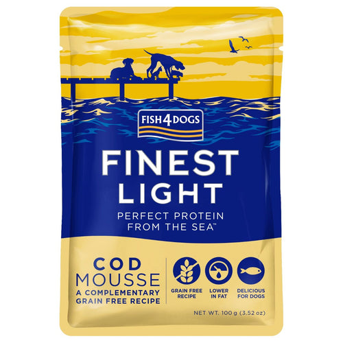 FISH4DOGS Finest Mousse, bakalar, bez zitarica, 100g
