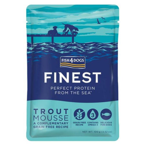 FISH4DOGS Finest Mousse, pastrva, bez zitarica, 100g