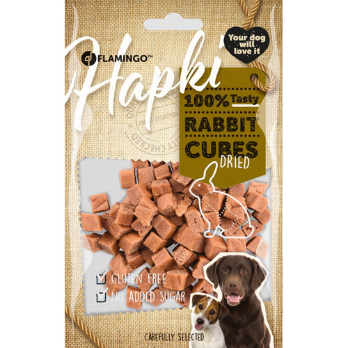FLAMINGO Hapki, poslastica za psa, kockice, kunicevina, 85g
