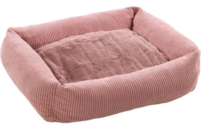 FLAMINGO Krevet Colette, s plisanim jastukom, odvojiva navlaka, roza, 50x40x16cm