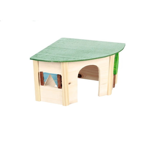 FLAMINGO Kucica drvena kutna za glodavce ECCO