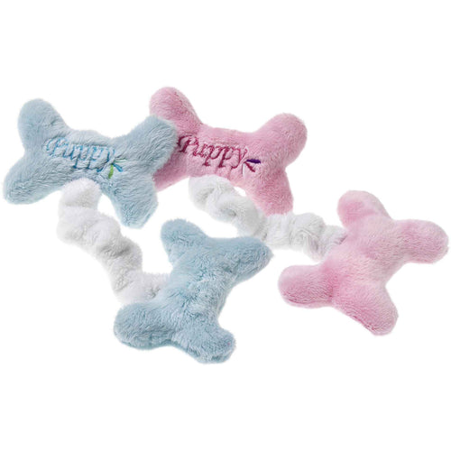 FLAMINGO PUPPY zvucna Kost plisana 20cm, razne boje