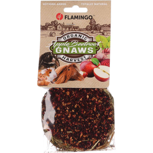 FLAMINGO Roll sijeno, poslastica za male zivotinje i kunice, jabuka i cikla, 75g