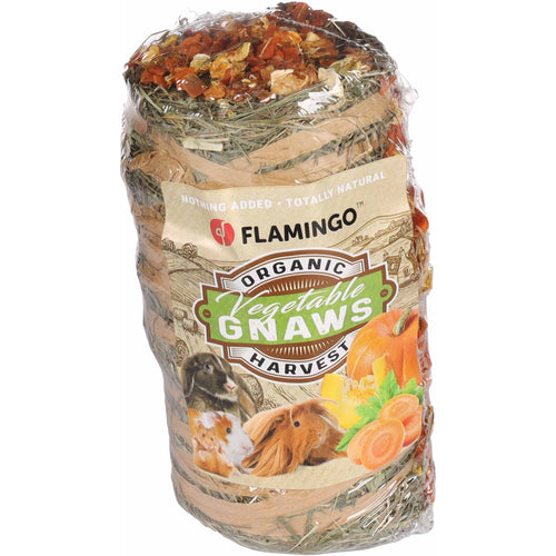 FLAMINGO Roll sijeno, poslastica za male zivotinje i kunice, povrce, 200g
