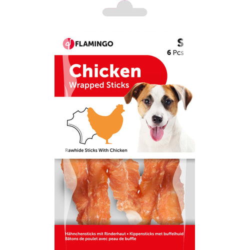 FLAMINGO Wrapped Stick - poslastica s piletinom S, 6 komada 70g