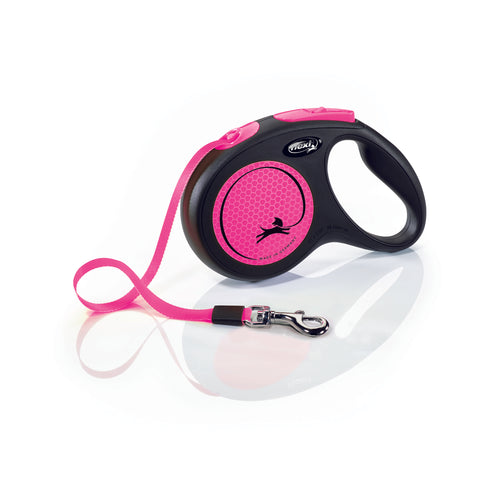 FLEXI Vodilica na regulaciju Neon Medium, traka, 5m do 25kg, roza