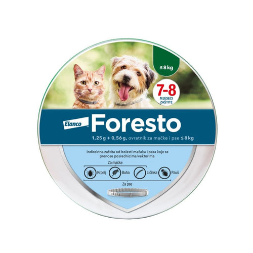 FORESTO (Elanco) ogrlica protiv buha i krpelja za macke i pse do 8kg 38cm