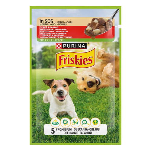 FRISKIES Vrecica za pse, s govedinom i krumpirom u umaku, 85g