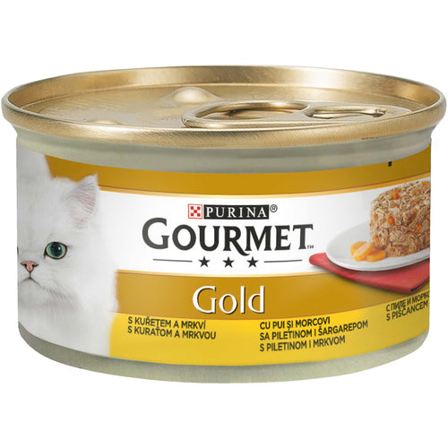 GOURMET Gold Savoury Cake s piletinom i mrkvom, komadici u umaku, 85g