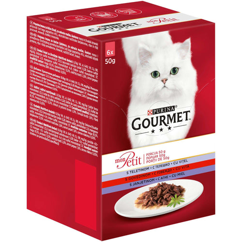 GOURMET Mon Petit vrecice s govedinom, janjetinom i teletinom u umaku, 6x50g