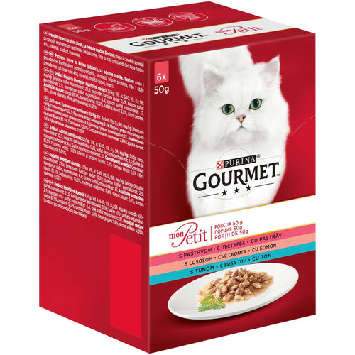 GOURMET Mon Petit vrecice s pastrvom, lososom i tunom u umaku, 6x50g