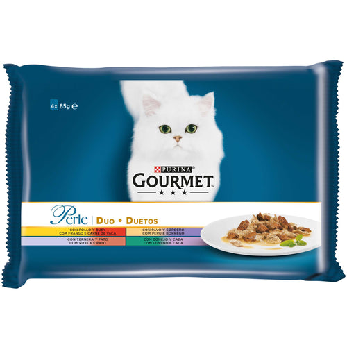 GOURMET Perle Multipack Delikates Mesni Meni, komadici u umaku, 4x85g