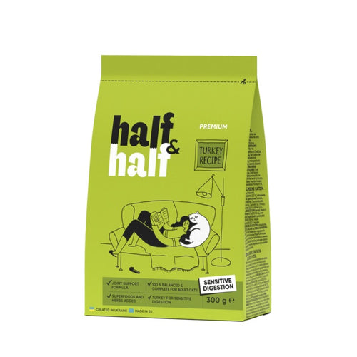 HALF&HALF Sensitive, bogato puretinom, hrana za macke, 300g