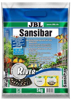 JBL Podloga Sansibar Rjecna, pijesak za akvarij svjetli s crnim, 0,4-1,4mm