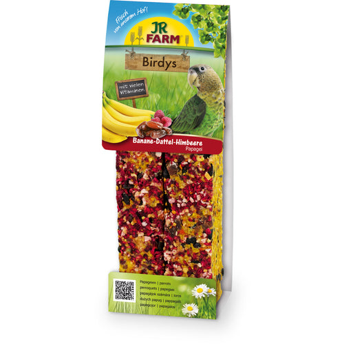 JR FARM Birdys Stapic s bananama i malinama, za velike papige, 260g