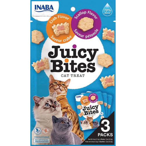 JUICY Bites, medaljoni, piletina s aromom Jakobove kapice i rakova, 3x 11,3g