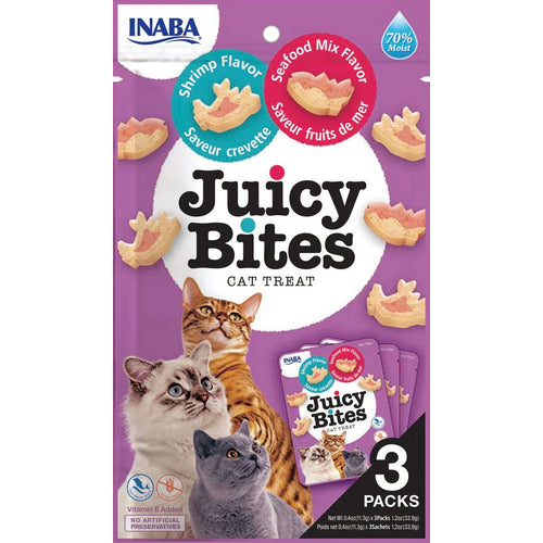 JUICY Bites, medaljoni, piletina s aromom racica i morskih plodova, 3x 11,3g