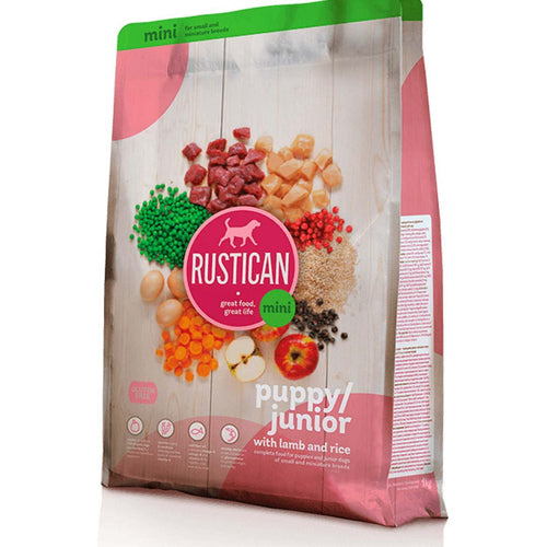 RUSTICAN MINI PUPPY/JUNIOR, s janjetinom i rizom, bez glutena