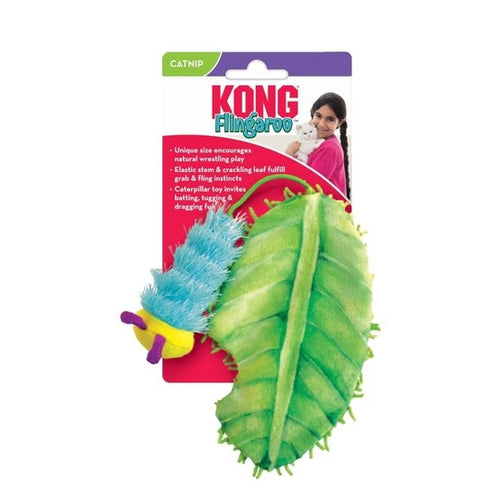 KONG Igracka za macke Flingaroo Caterpilar 8x3x25cm
