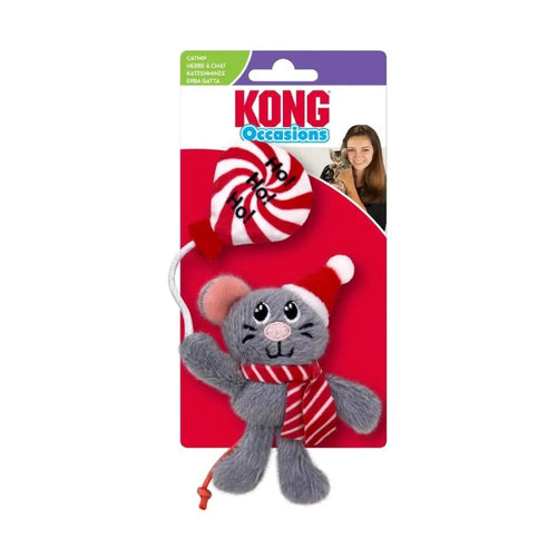 KONG Igracka za macke Holiday Occasions Mouse, s catnipom, 18,4x9,5x3,1cm