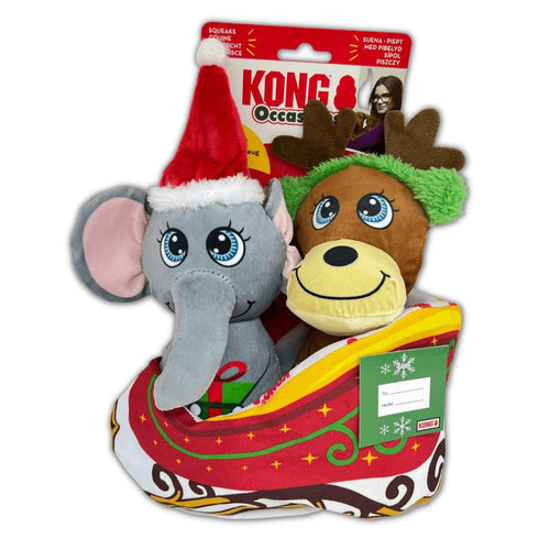 KONG Igracka za pse Holiday Occasions Sleigh M, zvucna, 24,13x7,62x20,96cm