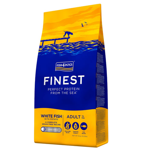 FISH4DOGS Finest Large, bijela riba/krumpir, bez zitarica, veliki briketi