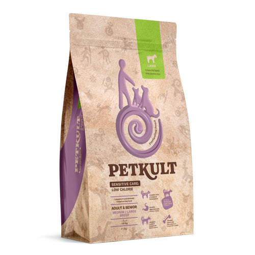 PETKULT Sensitive Low Calorie Adult&Senior Janjetina sa smeđom rizom, M/L,