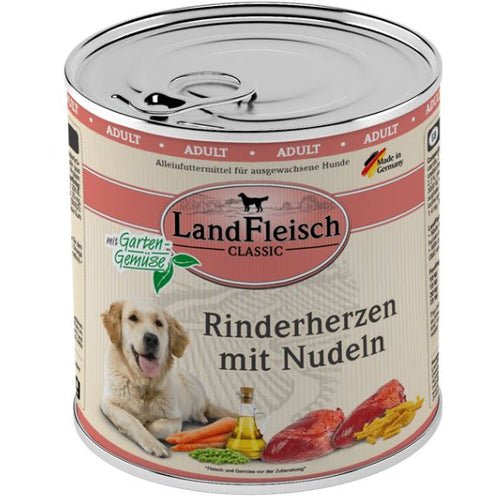 LANDFLEISCH CLASSIC s goveđim srcima i tjesteninom, 800g