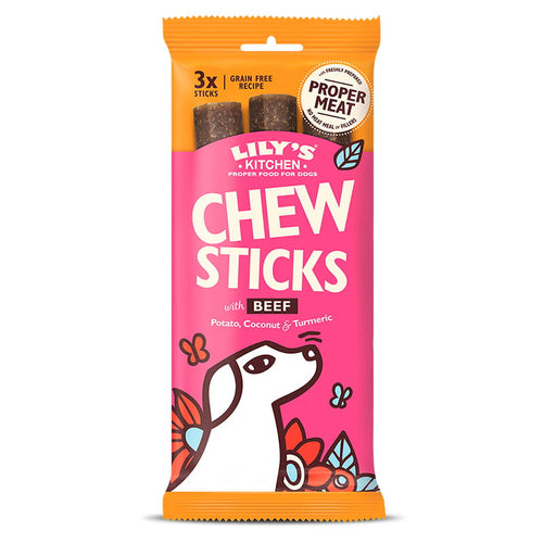 LILY'S KITCHEN Chew Sticks s govedinom, krumpirom i kokosom, bez zit., 3 kom, 1