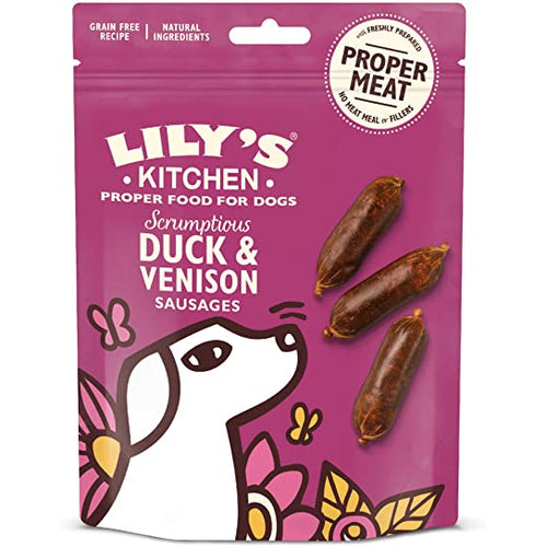 LILY'S KITCHEN Scrumptious Sausages, pacetina s divljaci, bez zitarica, 70g