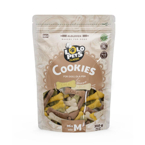 LOLO PETS CLASSIC Bones Mix, keksi za pse, M, 350g