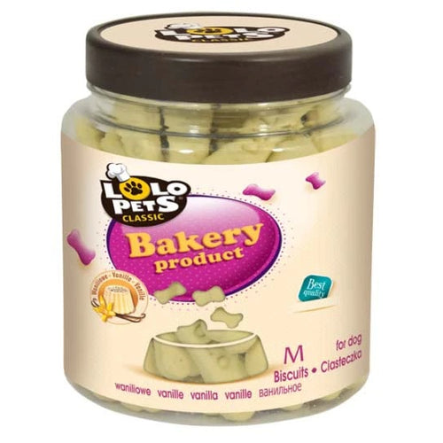 LOLO PETS CLASSIC Bones Vanilla, keksi za pse, kutijica s poklopcem, M, 210g