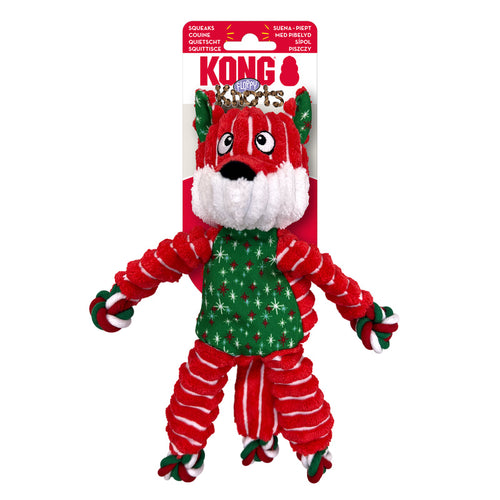 KONG Igracka za pse Floppy Knots Fox, S/M, zvucna, 12,x25,x15cm