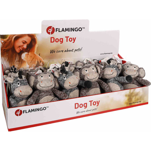 FLAMINGO Igracka za pse Zebra/Majmun 17x15x20cm