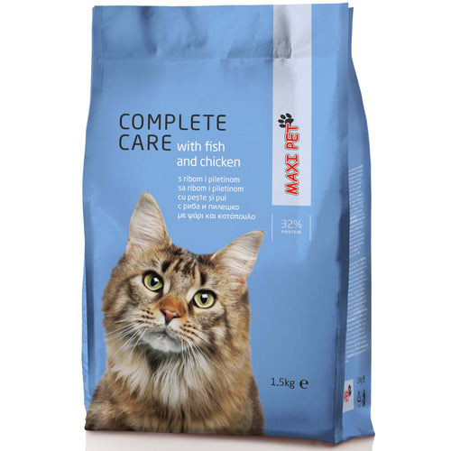 MAXI PET Complete Care s ribom i piletinom, za macke, 1,5kg