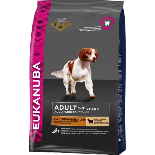 EUKANUBA Small/Medium Breed Janjetina s rizom 2,5kg