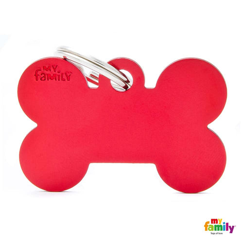 MYFAMILY Basic Plocica za graviranje Kost, aluminij, crvena