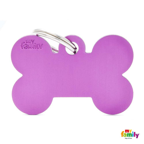 MYFAMILY Basic Plocica za graviranje Kost, aluminij, ljubicasta