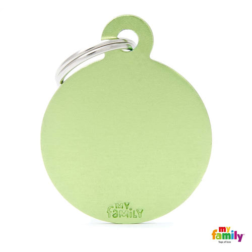 MYFAMILY Basic Plocica za graviranje Krug, aluminij, zelena