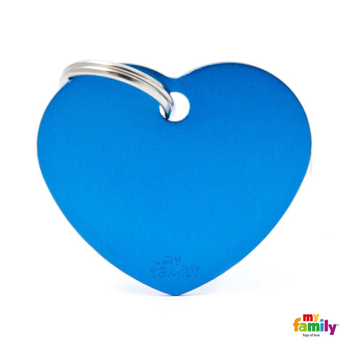 MYFAMILY Basic Plocica za graviranje Srce, aluminij, tamno plava