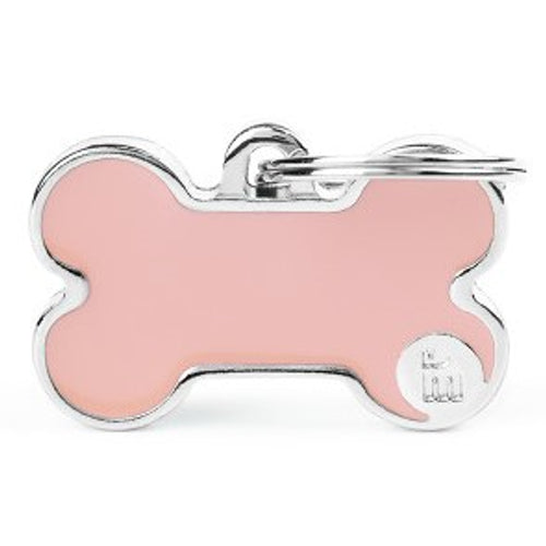 MYFAMILY Basic Plocica za graviranje Handmade Kost S, 3x1,9cm, ruzicasta
