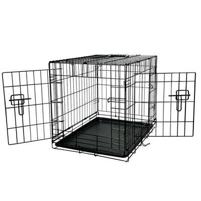 NOBBY Kavez za pse, metalni, s plasticnim dnom, crni, 109,3x69,5x75,5cm