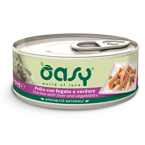 OASY Konzerva za pse, piletina s jetrom i povrcem, 150g