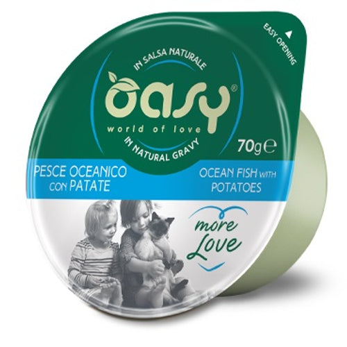 OASY More Love, posudica za macke, morska riba s krumpirom u umaku, 70g