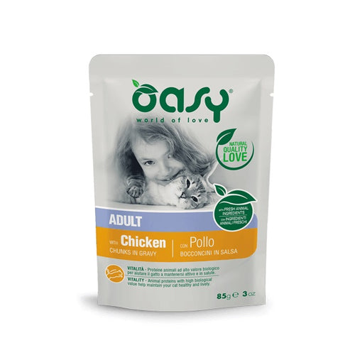 OASY Vrecica za macke, komadici s piletinom u umaku, 85g